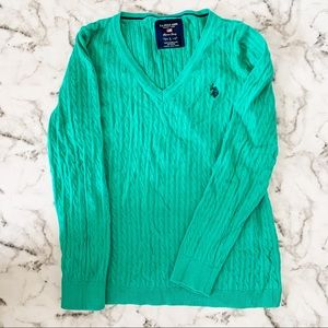 Polo V-neck Pullover Sweater